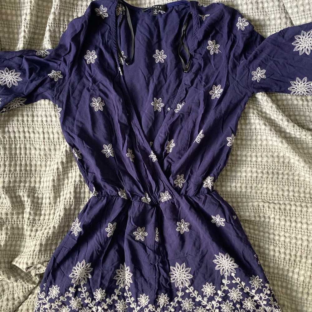 papaya dark blue womens romper